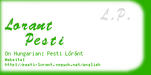 lorant pesti business card